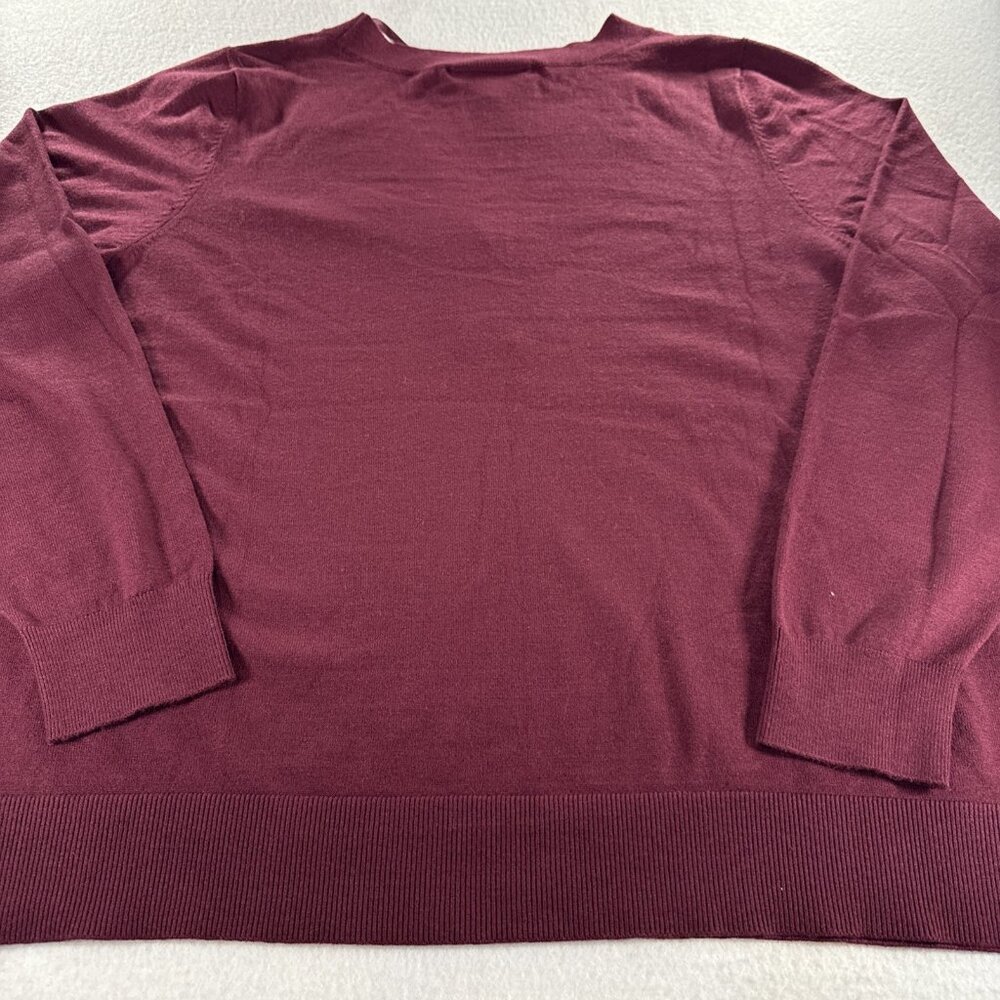 Lane Bryant Sweater Womens‎ 18/20 Maroon V-NECK Long Sleeve Retails $60.00 NWT - Picture 9 of 11